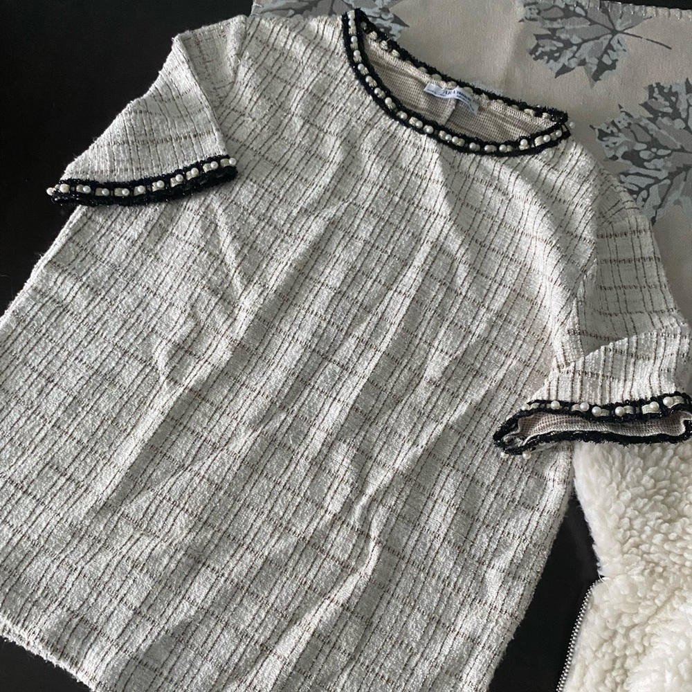 Zara pearl shirt